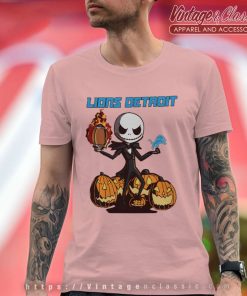 Detroit Lions Jack Skellington Halloween T Shirt