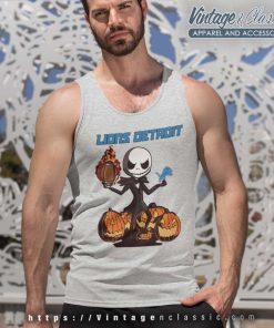 Detroit Lions Jack Skellington Halloween Tank Top Racerback