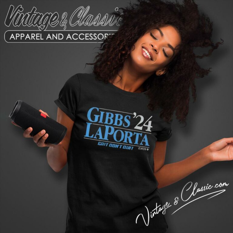 Detroit Lions Jahmyr Gibbs And Sam Laporta 2024 Grit Dont Quit Women T Shirt Detroit Lions Jahmyr Gibbs And Sam Laporta 2024 Grit Dont Quit Women T Shirt