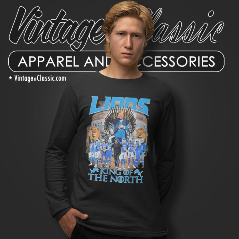 Detroit Lions King Of The North Nfl Long Sleeve Tee Detroit Lions King Of The North Nfl Long Sleeve Tee