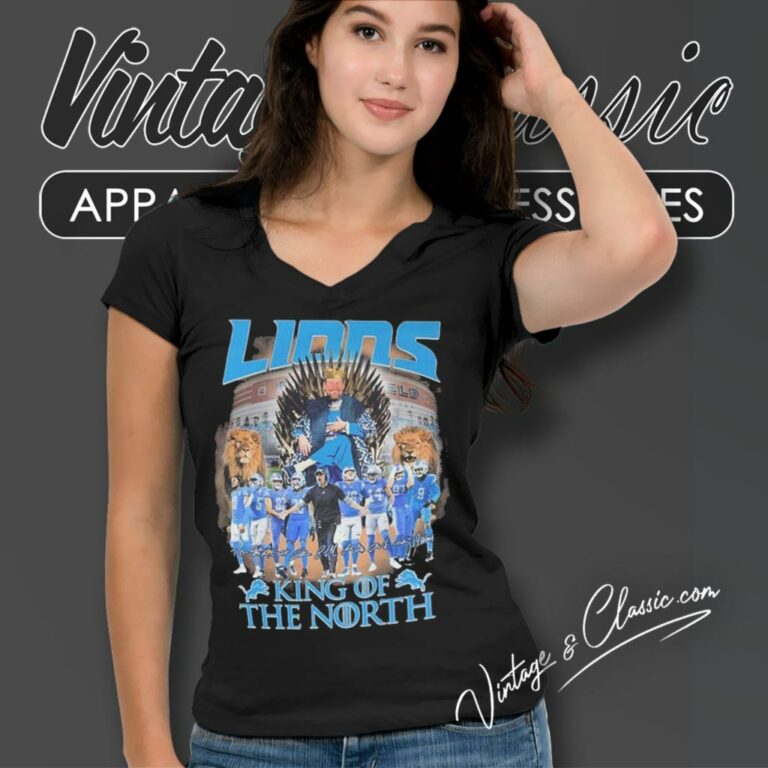 Detroit Lions King Of The North Nfl V Neck TShirt Detroit Lions King Of The North Nfl V Neck TShirt