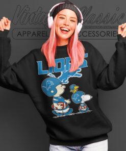 Detroit Lions Lets Play Football Together Snoopy Shirt Sweatshirt