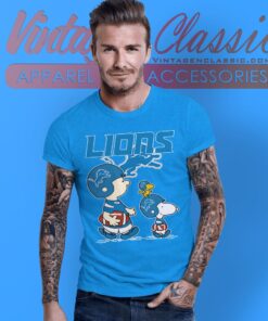 Detroit Lions Lets Play Football Together Snoopy Shirt T shirt