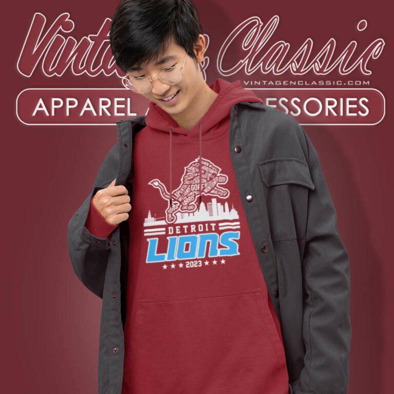 Detroit Lions Logo Players Name Skyline 2023 Hoodie Detroit Lions Logo Players Name Skyline 2023 Hoodie