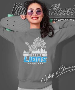 Detroit Lions Logo Players Name Skyline 2023 Shirt 3 Detroit Lions Logo Players Name Skyline 2023 Sweatshirt