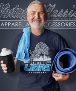 Detroit Lions Logo Players Name Skyline 2023 Shirt 4 Detroit Lions Logo Players Name Skyline 2023 V Neck TShirt