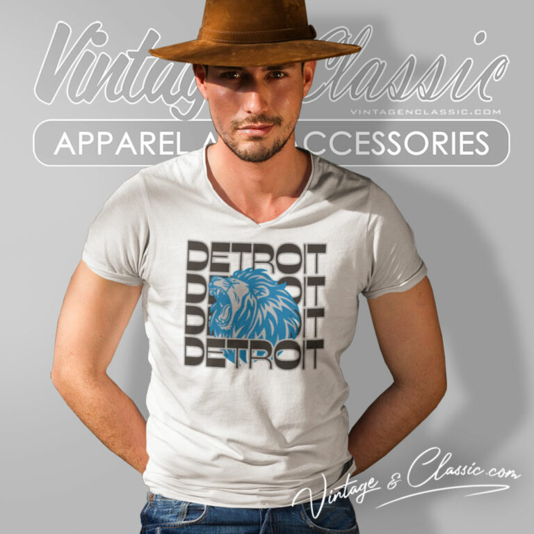 Detroit Lions Logo Shirt Gift For Super Bowl V Neck TShirt Detroit Lions Logo Shirt Gift For Super Bowl V Neck TShirt