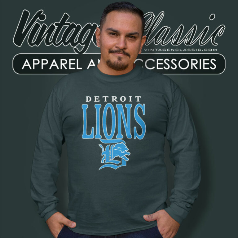 Detroit Lions Logo Vintage Long Sleeve Tee Detroit Lions Logo Vintage Long Sleeve Tee