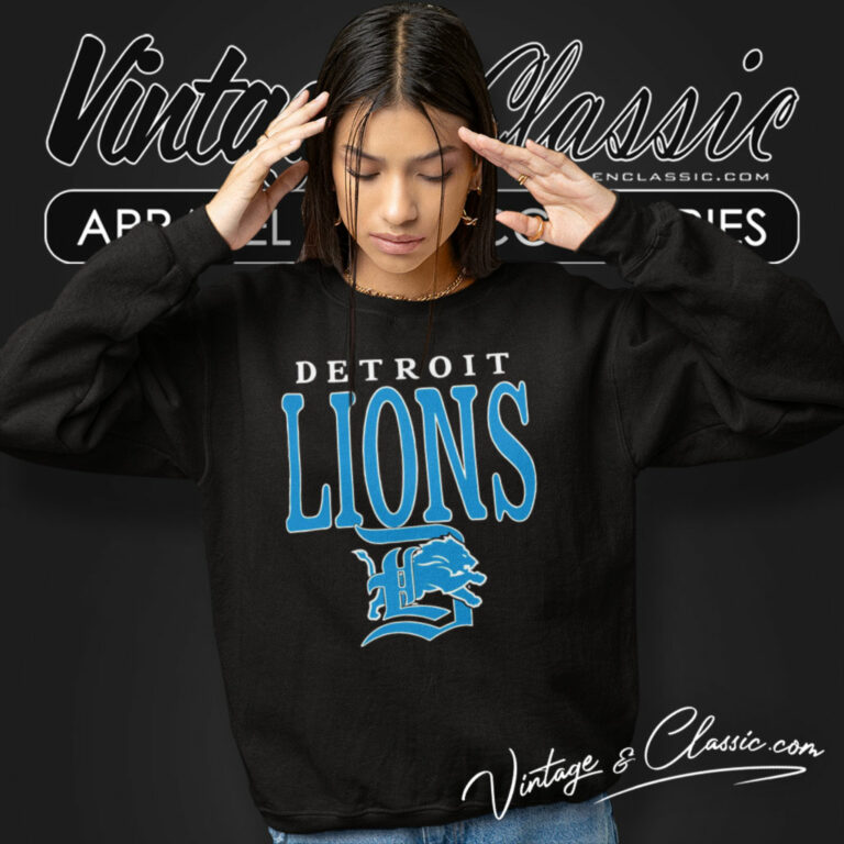 Detroit Lions Logo Vintage Sweatshirt Detroit Lions Logo Vintage Sweatshirt