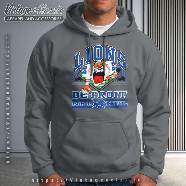 Detroit Lions Looney Tunes Taz Hoodie Detroit Lions Looney Tunes Taz Hoodie