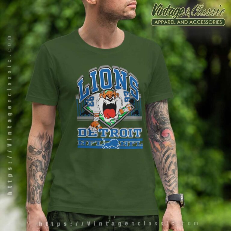 Detroit Lions Looney Tunes Taz T Shirt Detroit Lions Looney Tunes Taz T Shirt
