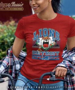 Detroit Lions Looney Tunes Taz Women TShirt