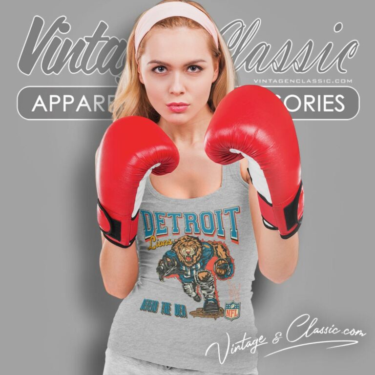 Detroit Lions Mascot Defend The Den Tank Top Racerback Detroit Lions Mascot Defend The Den Tank Top Racerback