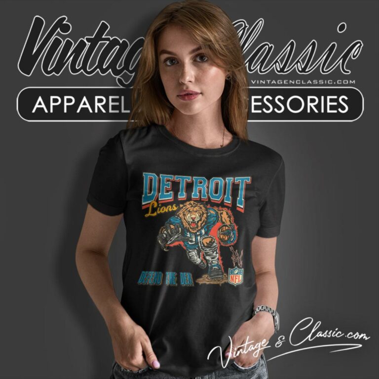Detroit Lions Mascot Defend The Den Women T Shirt Detroit Lions Mascot Defend The Den Women T Shirt