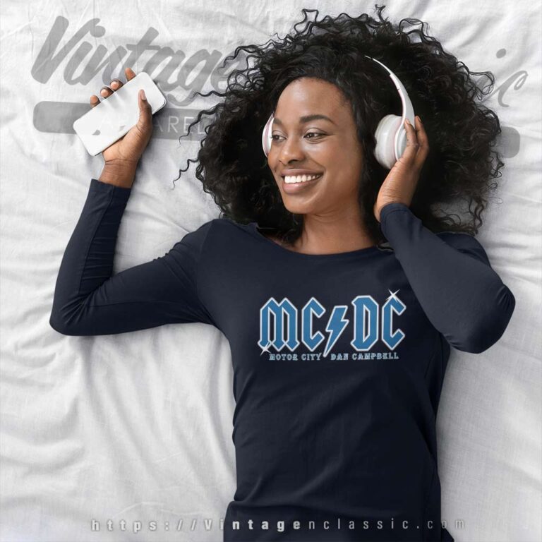 Detroit Lions Mcdc Motor City Dan Campbell Long Sleeve Tee Detroit Lions Mcdc Motor City Dan Campbell Long Sleeve Tee