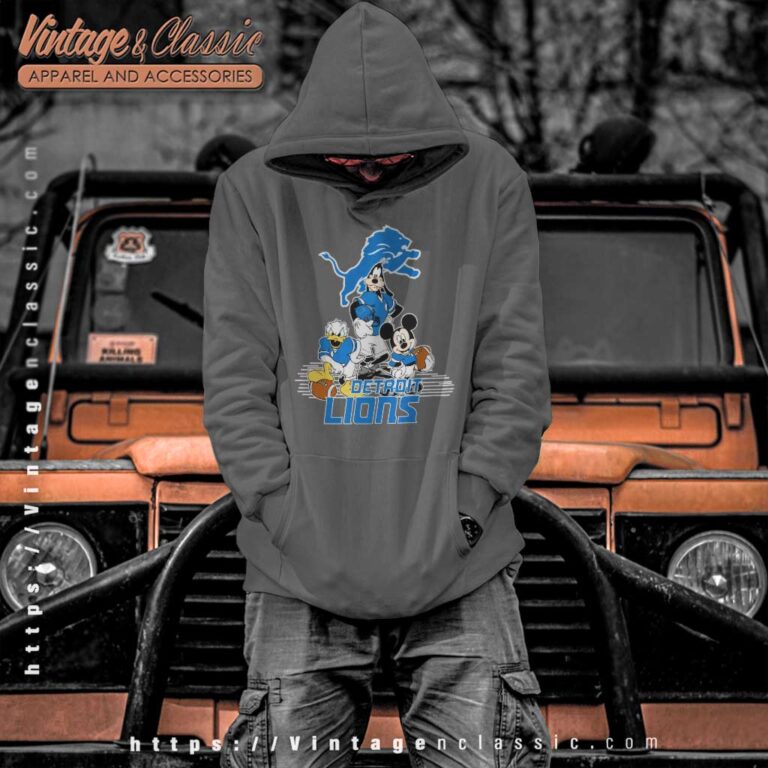 Detroit Lions Mickey Mouse Donald Duck Goofy Hoodie Detroit Lions Mickey Mouse Donald Duck Goofy Hoodie