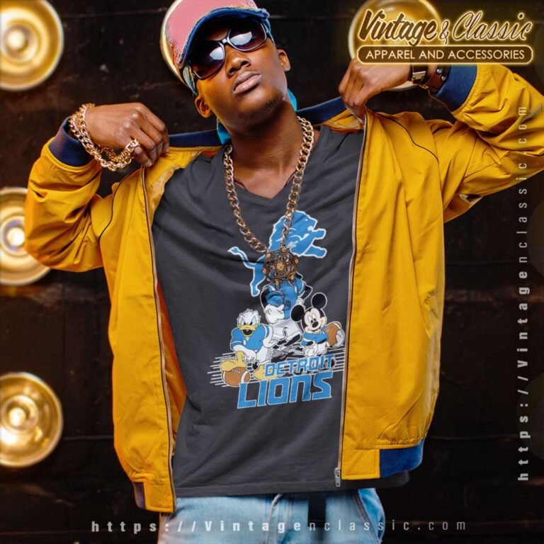 Detroit Lions Mickey Mouse Donald Duck Goofy V Neck TShirt Detroit Lions Mickey Mouse Donald Duck Goofy V Neck TShirt