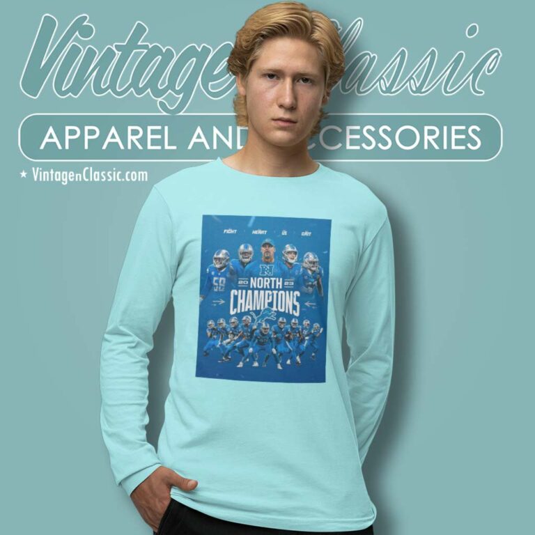 Detroit Lions Nfc North Champions Poster Long Sleeve Tee Detroit Lions Nfc North Champions Poster Long Sleeve Tee