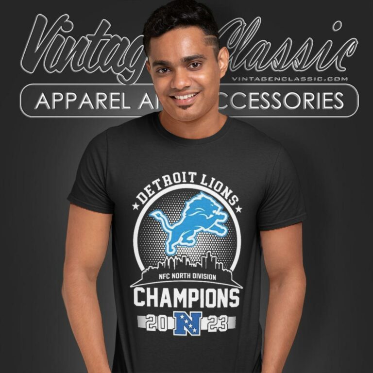 Detroit Lions Nfc North Division Champions Skyline T Shirt 1 Detroit Lions Nfc North Division Champions Skyline T Shirt 1