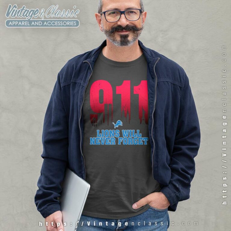 Detroit Lions Nfl 911 Will Never Forget Long Sleeve Tee Detroit Lions Nfl 911 Will Never Forget Long Sleeve Tee