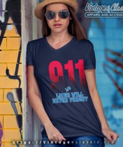 Detroit Lions Nfl 911 Will Never Forget V Neck TShirt