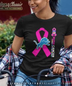 Detroit Lions Nfl Crush Cancer 2023 Shirt 6 Detroit Lions Nfl Crush Cancer 2023 Women TShirt