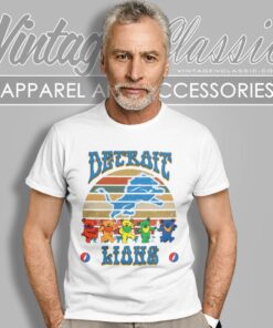 Detroit Lions Nfl Grateful Dancing Bears Retro T Shirt