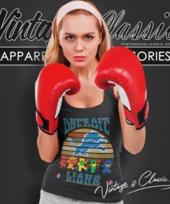Detroit Lions Nfl Grateful Dancing Bears Retro Tank Top Racerback