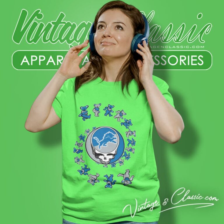 Detroit Lions Nfl Grateful Dancing Bears Women T Shirt Detroit Lions Nfl Grateful Dancing Bears Women T Shirt