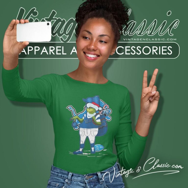 Detroit Lions Santa Grinch Christmas Long Sleeve Tee Detroit Lions Santa Grinch Christmas Long Sleeve Tee