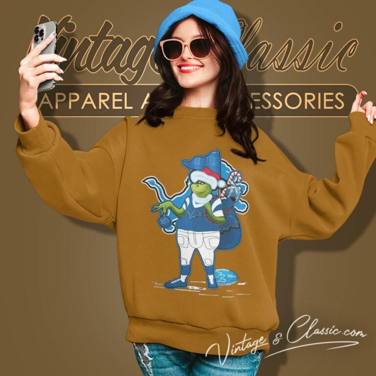 Detroit Lions Santa Grinch Christmas Sweatshirt Detroit Lions Santa Grinch Christmas Sweatshirt