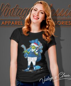 Detroit Lions Santa Grinch Christmas Women T Shirt