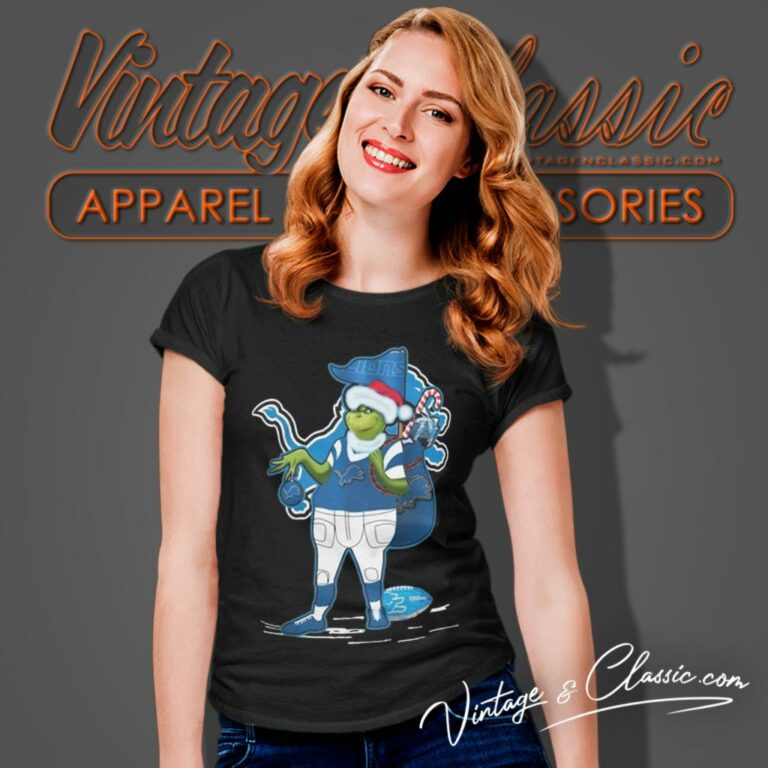 Detroit Lions Santa Grinch Christmas Women T Shirt Detroit Lions Santa Grinch Christmas Women T Shirt