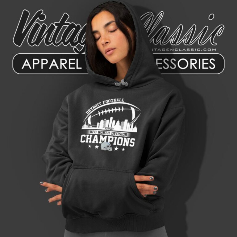Detroit Lions Shirt 2023 Detroit Football Skyline Nfc North Champions Hoodie Detroit Lions Shirt 2023 Detroit Football Skyline Nfc North Champions Hoodie