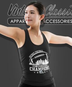 Detroit Lions Shirt 2023 Detroit Football Skyline Nfc North Champions 4 Detroit Lions Shirt 2023 Detroit Football Skyline Nfc North Champions Tank Top Racerback