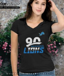 Detroit Lions Shirt 90th Seasons Collection V Neck TShirt
