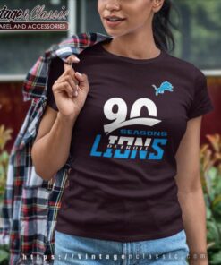Detroit Lions Shirt 90th Seasons Collection Women TShirt