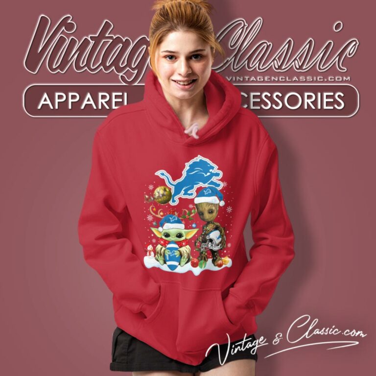 Detroit Lions Shirt Baby Yoda And Groot Santa Christmas Hoodie Detroit Lions Shirt Baby Yoda And Groot Santa Christmas Hoodie
