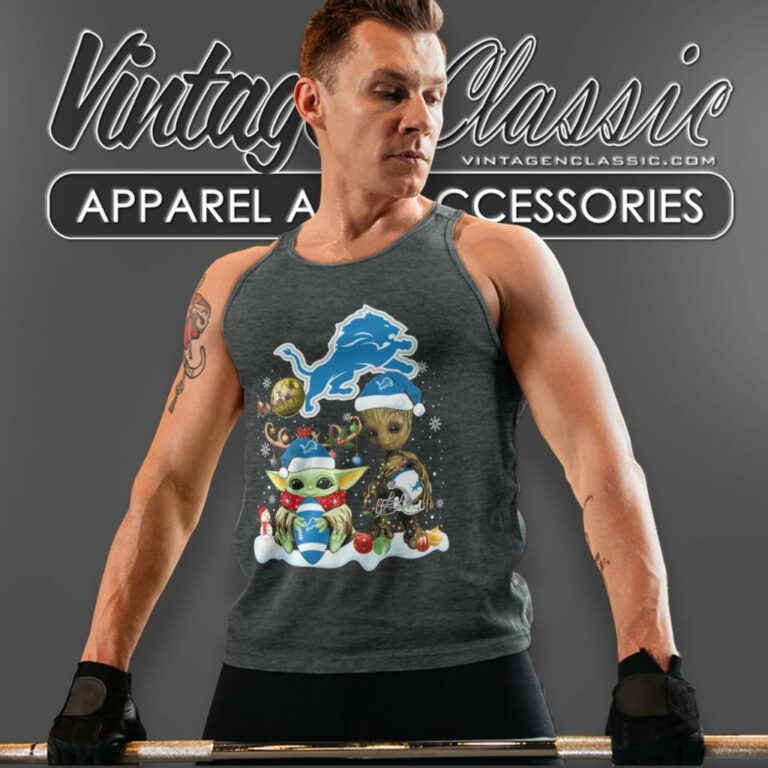Detroit Lions Shirt Baby Yoda And Groot Santa Christmas Tank Top Racerback Detroit Lions Shirt Baby Yoda And Groot Santa Christmas Tank Top Racerback