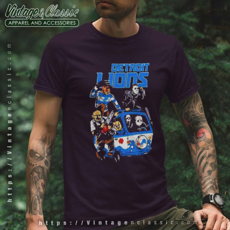 Detroit Lions Shirt Horror Movies Characters Halloween T Shirt Detroit Lions Shirt Horror Movies Characters Halloween T Shirt