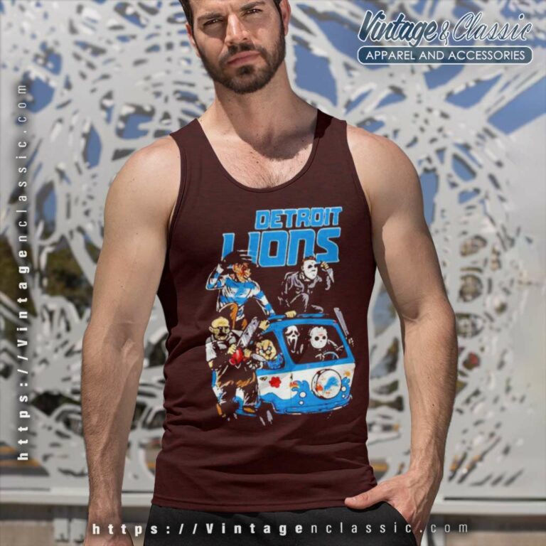 Detroit Lions Shirt Horror Movies Characters Halloween Tank Top Racerback Detroit Lions Shirt Horror Movies Characters Halloween Tank Top Racerback