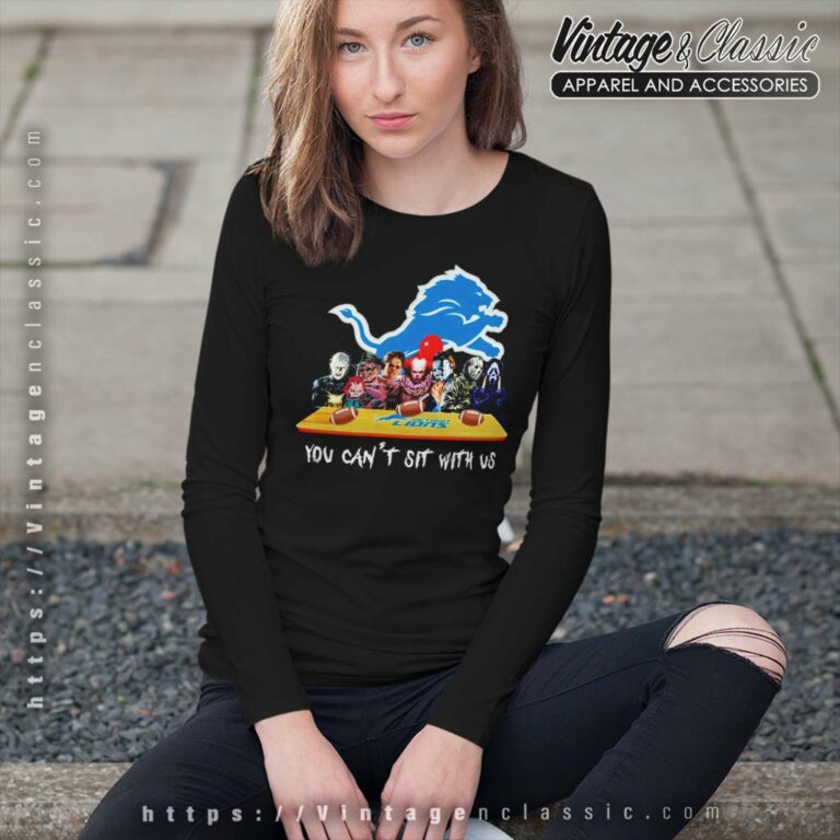 Detroit Lions Shirt Horror Movies You Cant Sit With Us Long Sleeve Tee Detroit Lions Shirt Horror Movies You Cant Sit With Us Long Sleeve Tee
