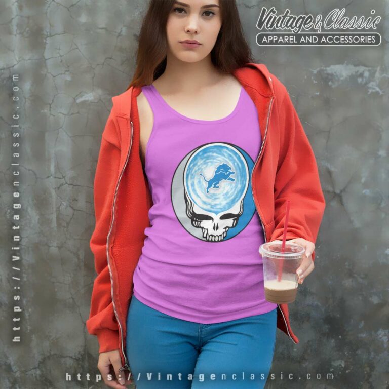 Detroit Lions Shirt Nfl Grateful Dead Logo Tank Top Racerback Detroit Lions Shirt Nfl Grateful Dead Logo Tank Top Racerback