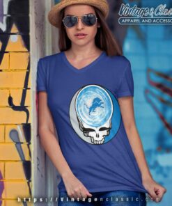 Detroit Lions Shirt Nfl Grateful Dead Logo V Neck TShirt