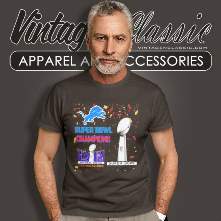 Detroit Lions Shirt Super Bowl Champions Lviii Las Vegas 2024 T Shirt Detroit Lions Shirt Super Bowl Champions Lviii Las Vegas 2024 T Shirt
