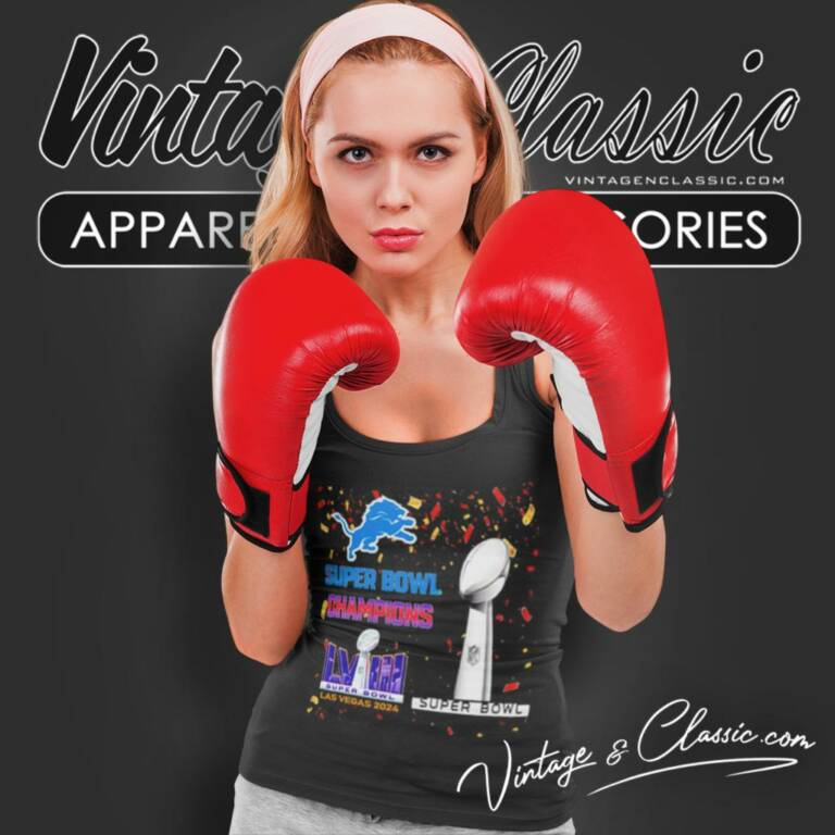 Detroit Lions Shirt Super Bowl Champions Lviii Las Vegas 2024 Tank Top Racerback Detroit Lions Shirt Super Bowl Champions Lviii Las Vegas 2024 Tank Top Racerback