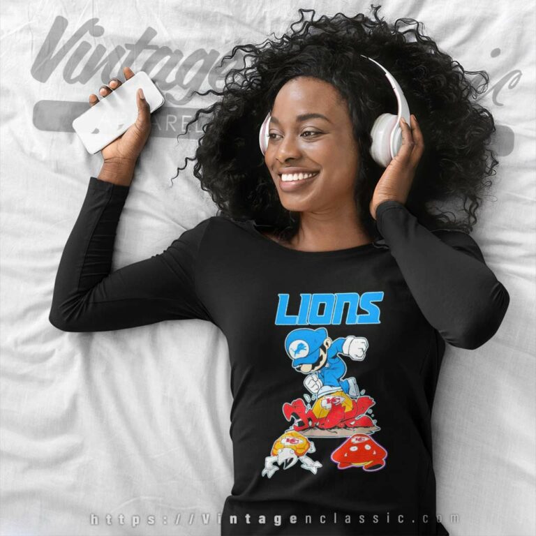 Detroit Lions Shirt Super Mario Kansas City Chiefs 2023 Long Sleeve Tee Detroit Lions Shirt Super Mario Kansas City Chiefs 2023 Long Sleeve Tee