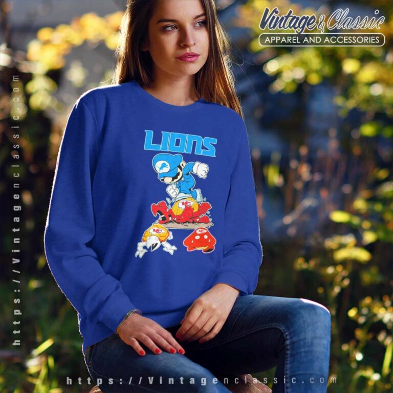 Detroit Lions Shirt Super Mario Kansas City Chiefs 2023 Sweatshirt Detroit Lions Shirt Super Mario Kansas City Chiefs 2023 Sweatshirt