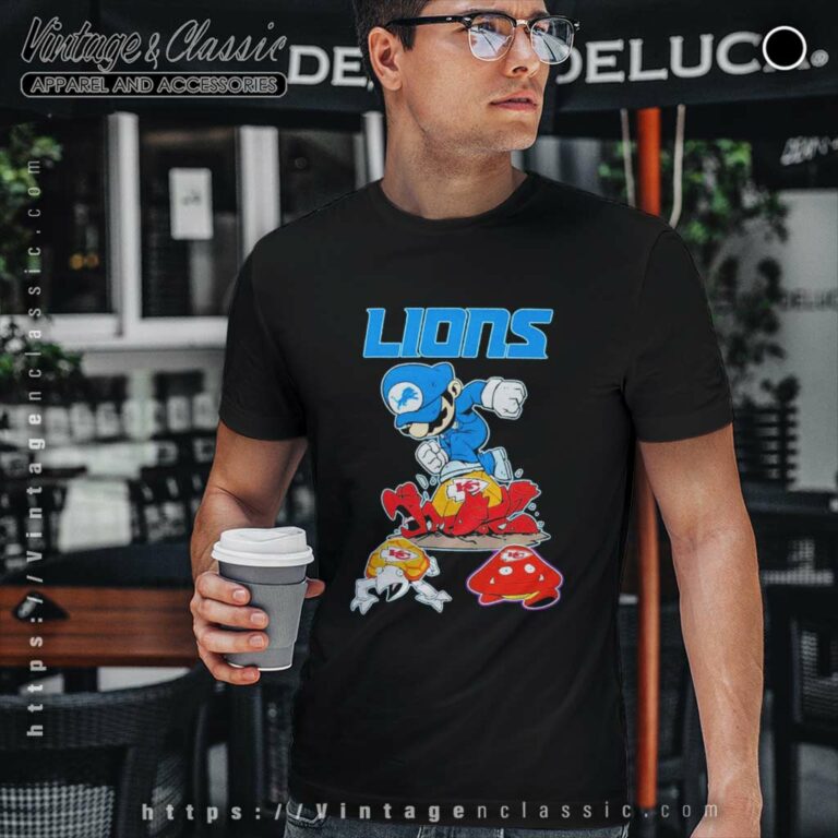 Detroit Lions Shirt Super Mario Kansas City Chiefs 2023 T Shirt Detroit Lions Shirt Super Mario Kansas City Chiefs 2023 T Shirt