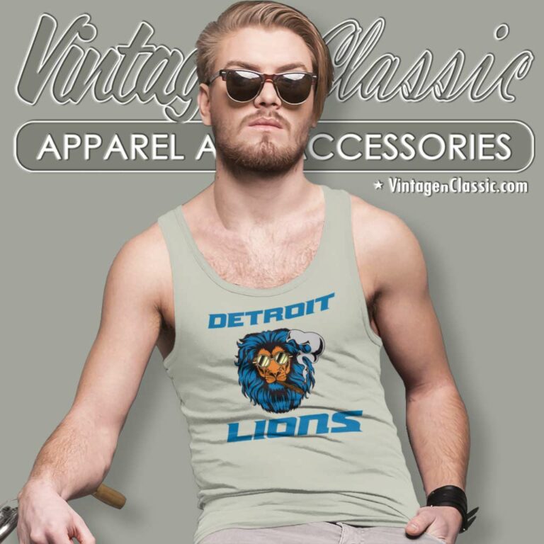 Detroit Lions Smoking Football Team Tank Top Racerback Detroit Lions Smoking Football Team Tank Top Racerback
